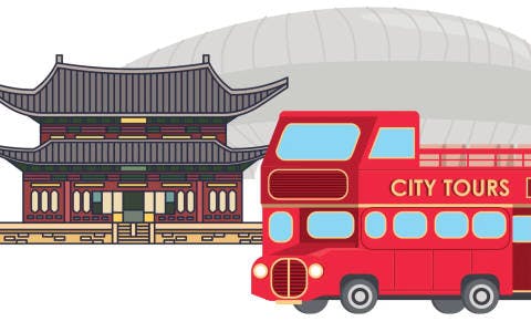 Guide to Seoul City Tour Bus with maps, ticket offices, ticket prices, routes, stops, and night view tour. Explore Seoul on a hop-on-hop-off bus.